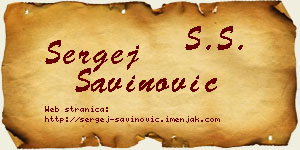 Sergej Savinović vizit kartica